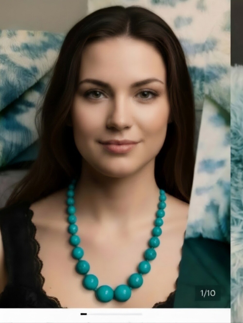 Vintage,Turquoise Beaded Necklace - Women Jewelry